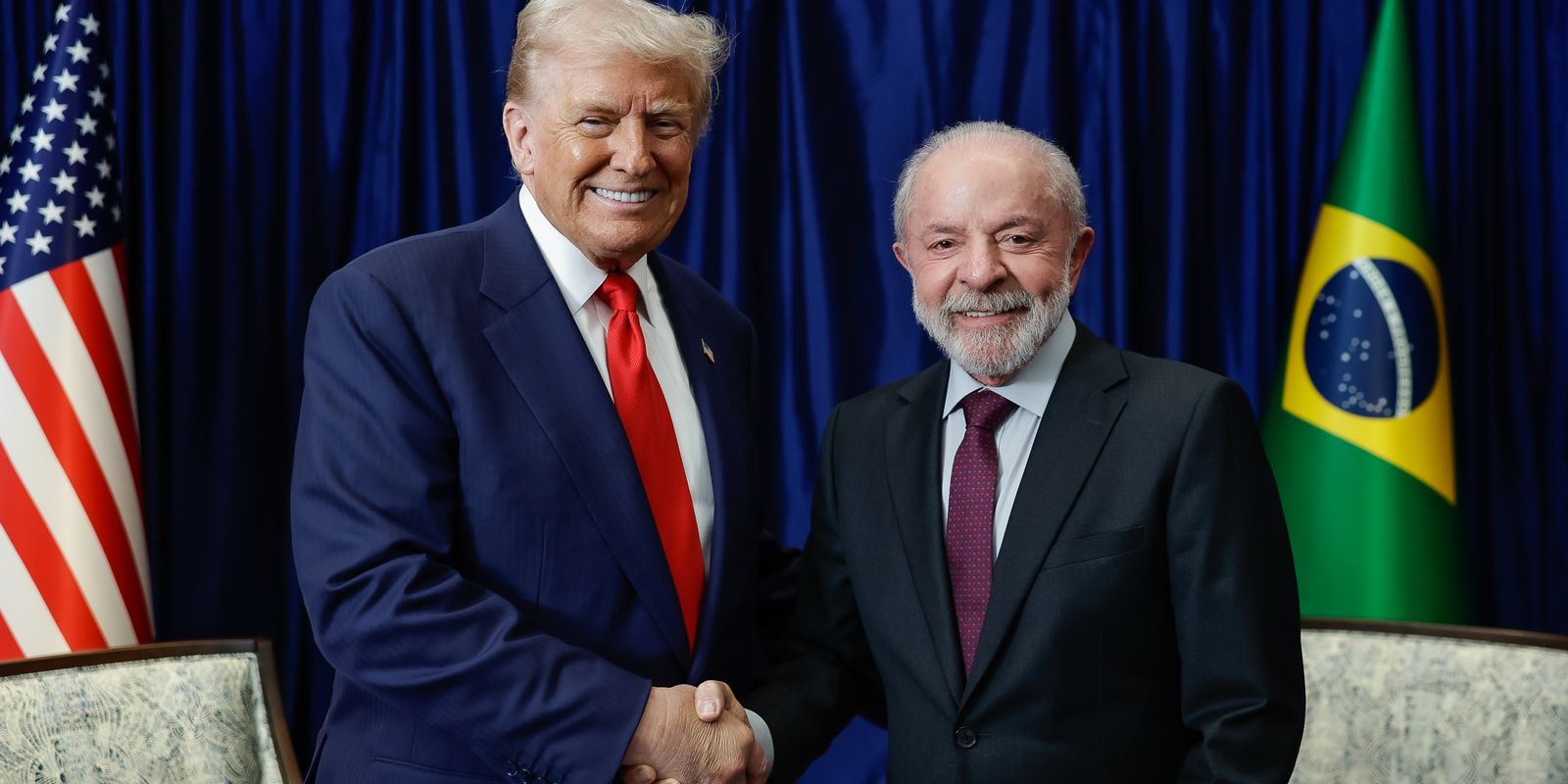 Trump registra encontro com Lula em sua rede social
