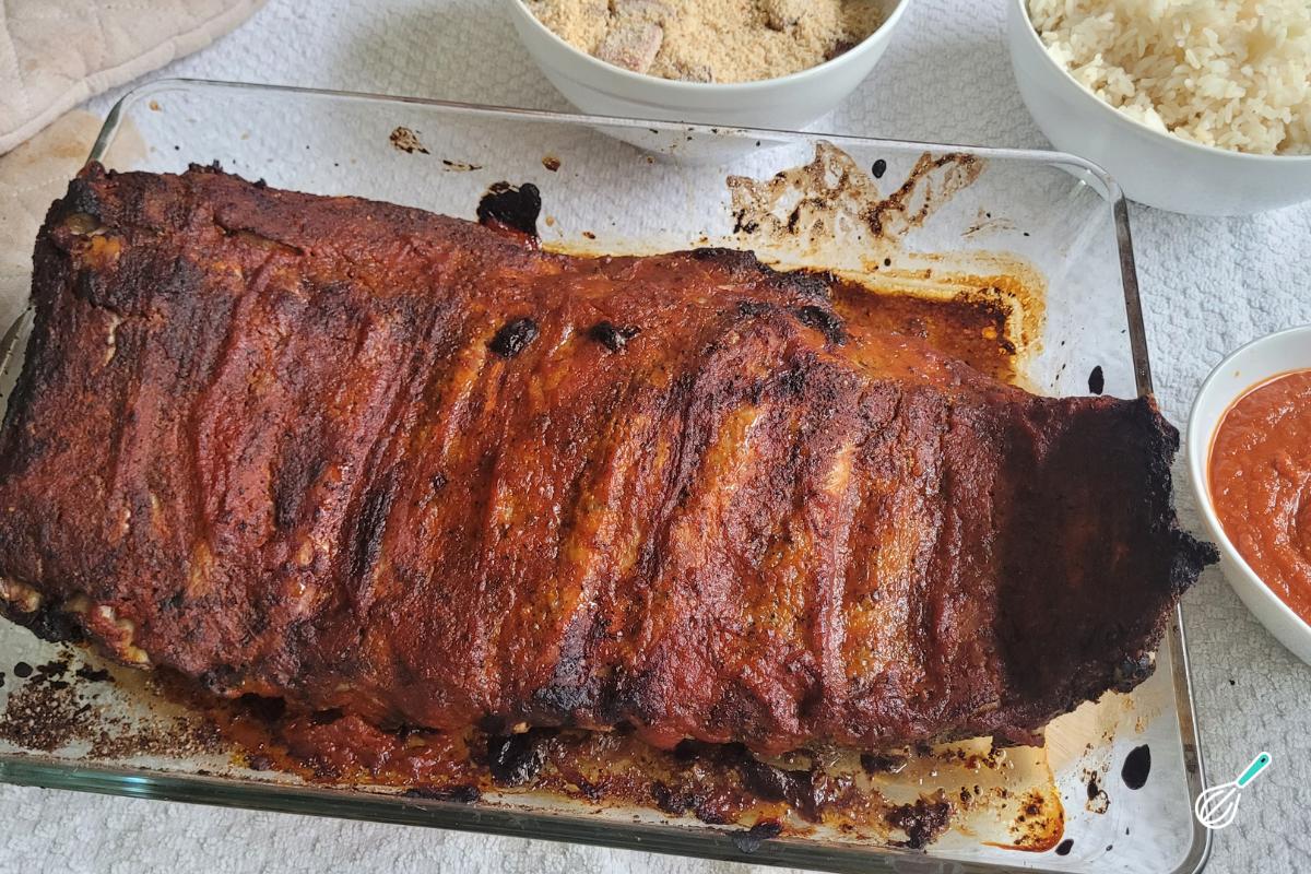 Carne de porco com barbecue: muito saborosa!