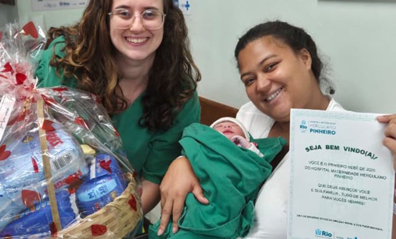 Miguel e Ayla são os primeiros bebês nascidos no Rio em 2026