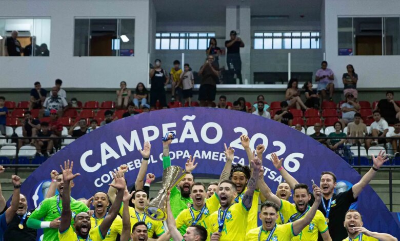 Brasil bate Argentina e conquista 12º título na Copa América de Futsal