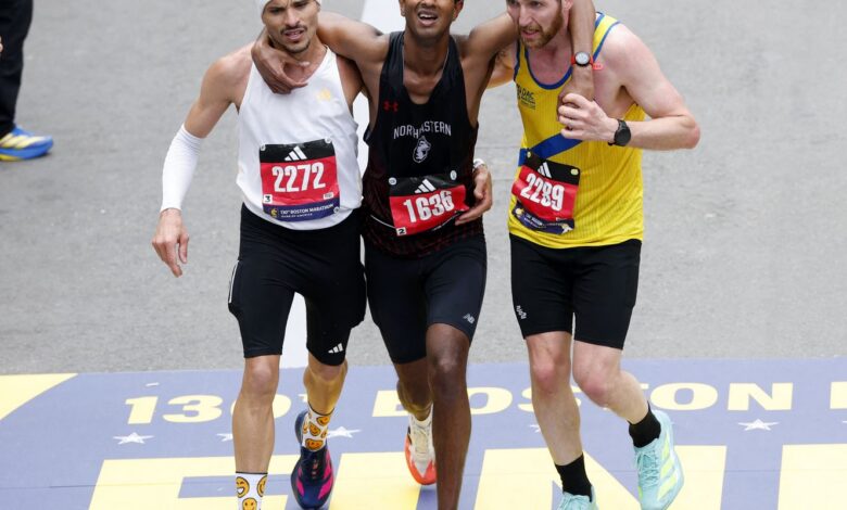 Brasileiro vira manchete por ato de empatia na Maratona de Boston