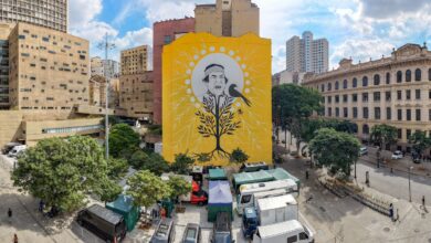 Ailton Krenak é homenageado com mural em edifício de São Paulo