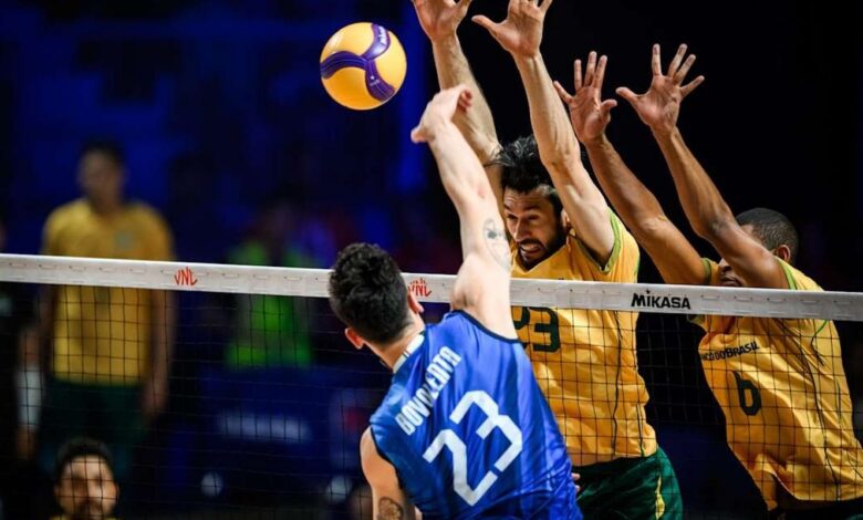 Vôlei: Brasil é superado pela Itália, seu 2º revés na Liga das Nações