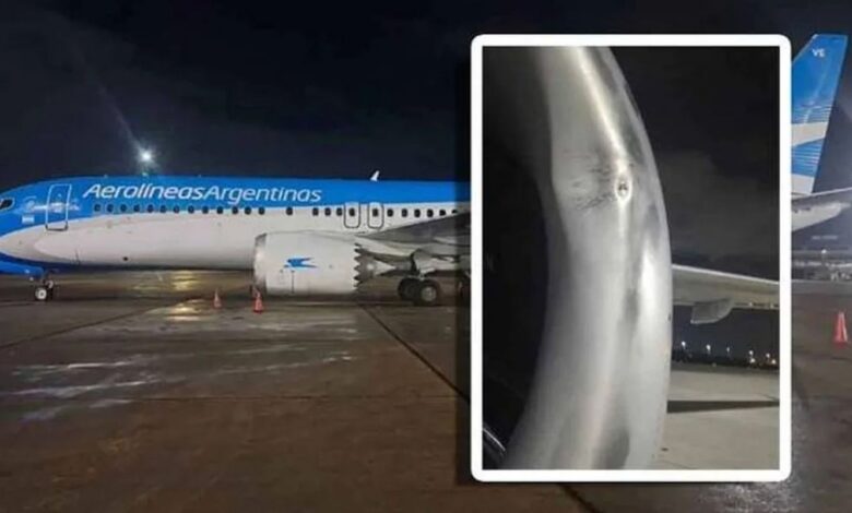 Avião de companhia argentina identifica impacto de drone no Galeão