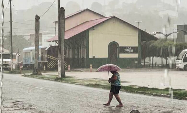 Inmet alerta para chuva intensa em cidades do Nordeste e do Norte