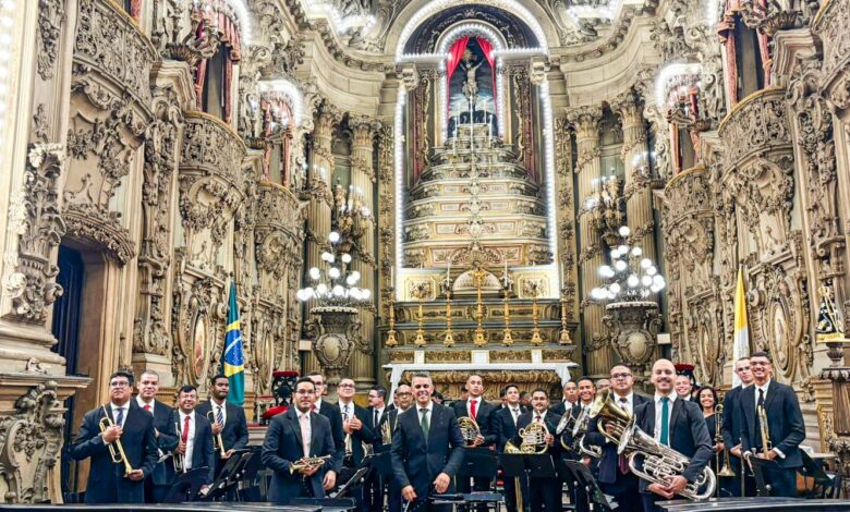 Concerto de banda em igreja no Rio chama atenção para encontro mundial