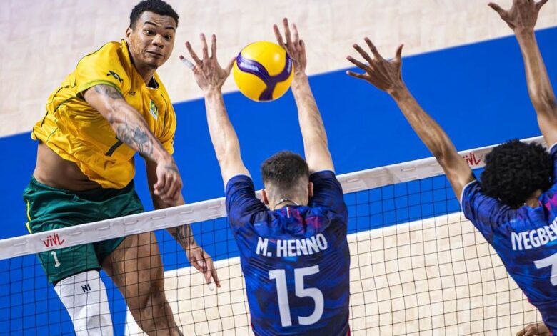 Brasil bate bicampeã olímpica França na Liga das Nações de vôlei