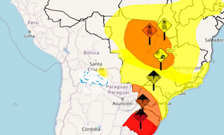 Seca, tempestade e vendaval: confira avisos do Inmet para esta quinta