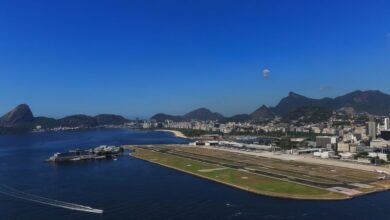 Avião derrapa no Santos Dumont e voos são cancelados