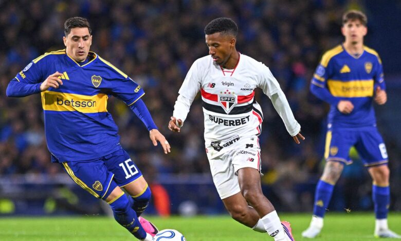 Ex-Palmeiras marca e São Paulo perde do Boca Juniors na Sul-Americana