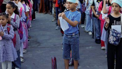 Alunos voltam às aulas presenciais em Gaza depois de três anos
