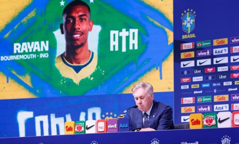 Ancelotti anuncia 26 convocados para amistosos da seleção brasileira