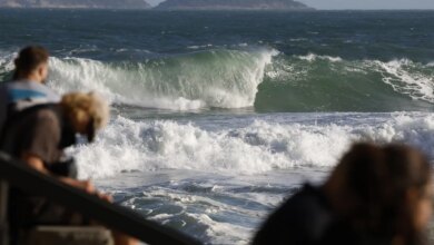 Rio terá dia de chuva, com temperatura em declínio e mar de ressaca