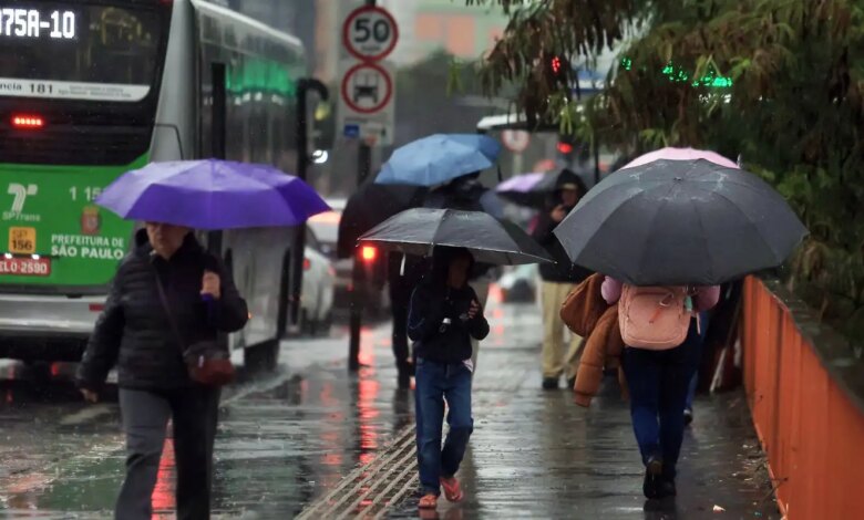 Sudeste pode ter grande volume de chuva nesta quarta-feira