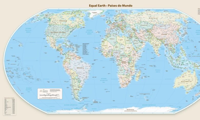 Novo mapa-múndi corrige tamanho da África, América do Sul e Ásia