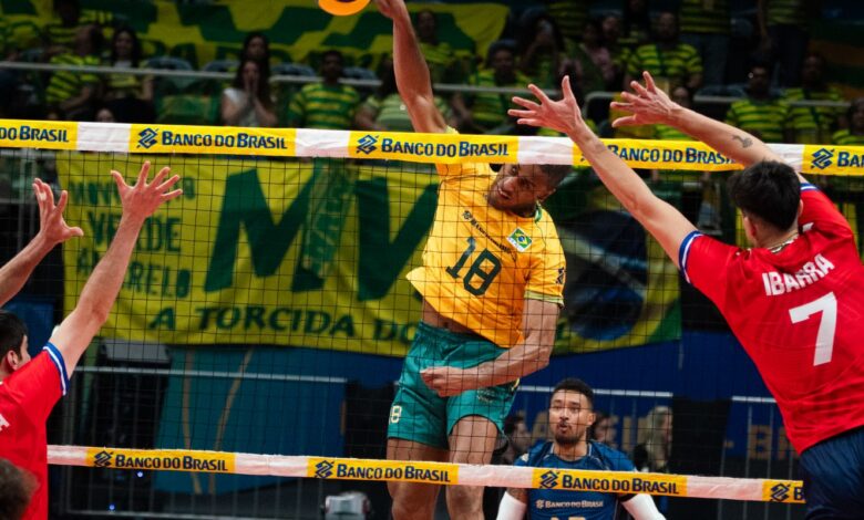 Brasil vence Chile na estreia pelo Sul-Americano de vôlei masculino