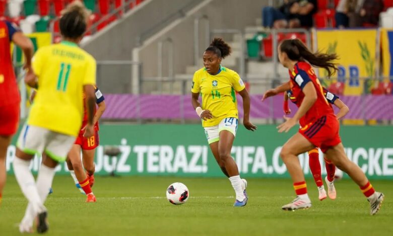Brasil é eliminado pela Espanha nas quartas da Copa Feminina sub-20