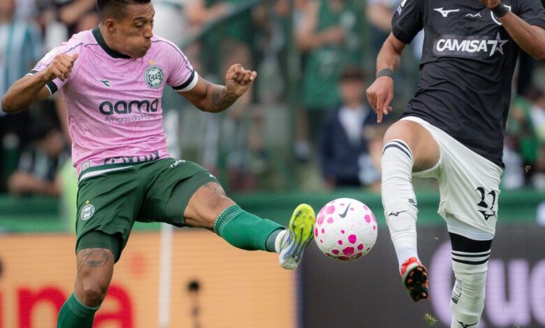 Coritiba e Botafogo empatam e mantêm jejum de vitórias no Brasileirão